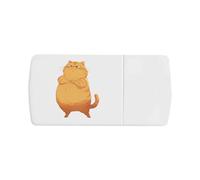 'Fat Cat Standing' Pill Box with Tablet Splitter (PI00035013)