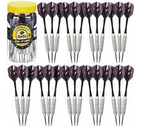 Fat Cat Steel Tip Dart Set (27-Pack), 20-Gram Darts with Plastic Storage Jar for Travel and Organization