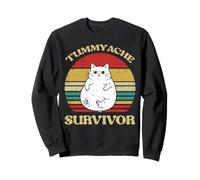 Fat Cat Tummy Ache Survivor Funny Saying Meme Men Women Kids Sweatshirt