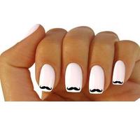 Fat-cat-zcopy-catz 12x Small sheets Black Moustache Nail art stickers, decal, various designs (200+ stickers)