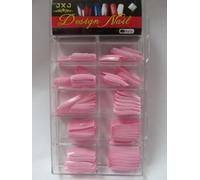 Fat-catz-copy-catz 100x Professional False Medium Length Full Coverage False Nails 10 sizes,10 of each size 100x baby pink nails in box
