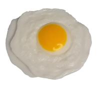 Fat-catz-copy-catz 1x Fake Joke Prank Gag Rubber Silicone Prop Fried Egg Realistic Looking Stimulation Stress Relief Sensory Toy