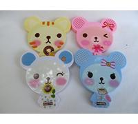 Fat-catz-copy-catz 1x Kids Ladies Cute Bear Shaped with Ears Compact Mirror & Comb Set