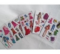Fat-catz-copy-catz 5 x small sheets of fashion, clothing, dressing up Stickers for kids girls, craft, scrap books, gift party bags