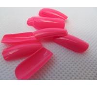 Fat-catz-copy-catz 500x False Neon Bright Bubblegum Pink Medium Length Full Cover Nails 80's Style False Nails: 10 different sizes (50 of each size)