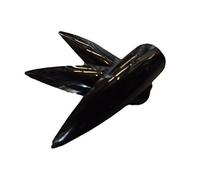 Fat-catz-copy-catz 50x False long length Full Coverage Extreme Stiletto Point Tip French false nails, 10 different sizes 5 of each size & small glue - Black Pointed