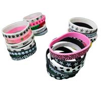 Fat-catz-copy-catz 5x Fashion Unisex Patterned Silicone Rubber Wrist Band Friendship Bracelets For Festivals Gifts