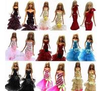 Fat-catz-copy-catz 5x Mermaid Dresses for 11.5" Fashion Dolls Fish Tail Hollywood Glamour Ball Gown Evening Wedding Fairy Dresses (Dolls Not Included)