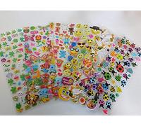 Fat-catz-copy-catz 5X Sheets Colourful Fashion Music Bows Animals Cute 3D Style Decal re-usable Stickers for Craft Kids Scrap Books Birthday Cards