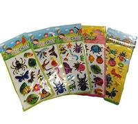Fat-catz-copy-catz 5x small sheets of insect, ladybird, bugs Stickers for kids boys, craft, scrap books, card making, gift party bags