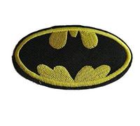 Fat-catz-copy-catz Batman Logo D.C comics smooth style iron on heat transfer or sew on embroidered clothes patch (Sew on Yellow Batman Patch)