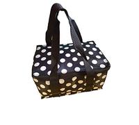 Fat-catz-copy-catz Black & White spotted polka dots recycled eco friendly, waterproof & insulated (hot & cold) ladies, girls, kids, lunch bag, handbag