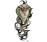 Fat-catz-copy-catz Boys Children's Large Cobra Temporary Tattoo for Parties Fancy Dress
