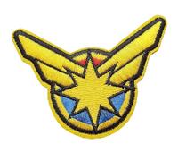 Fat-catz-copy-catz Captain Marvel Carol Danvers Avengers Logo Super Hero Captain America Embroidered Patch Badge Iron or Sew on Patch 8cm