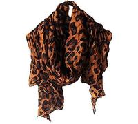 Fat-catz-copy-catz Celebrity Style Dark Brown Animal Leopard Print Ladies Shawl Scarf Shawls Scarves