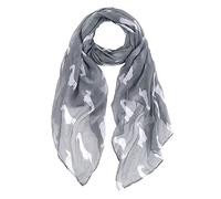 Fat-catz-copy-catz Dachshund Dogs Print Scarf - Large Size - All Seasons Scarf - Small Sausage Dog - Soft Ladies Shawl, Wrap, Sarong (GRey Sausage Scarf)