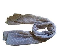Fat-catz-copy-catz Grey & pink spots polka dots chiffon feel soft ladies Fashion Soft Shawl Scarf Wrap Hijab 150cmx50cm
