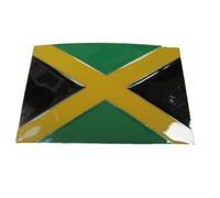 Fat-catz-copy-catz Heavy Enamel Jamacia Flag, patriotic belt buckle 10cmx6.5cm