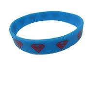 Fat-catz-copy-catz Superman D.C Comics superhero silicone rubber gummy fashion wrist bracelet band (Blue Superman Silicone Band)
