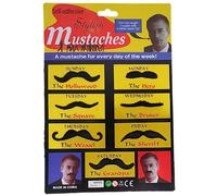 Fat-catz-copy-catz Unisex Adults Novelty Self Adhesive Pencil Thin Hollywood Stylish Black Slim Taches Moustaches, Suitable For Fancy Dress, Parties