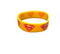 Fat-catz-copy-catz Unisex D.C Comics Superhero Thick Yellow Silicone Rubber Gummy Fashion Wrist Bracelet Band