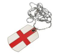 Fat-catz-copy-catz Unisex St. George's Cross England Flag UK GB Patriotic Supporters Steel Necklace Ball Bead Chain