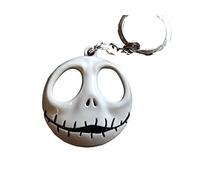 Fat-catz-copy-catz White Enamel Nightmare Before Christmas Jack Skull Gift Keyring