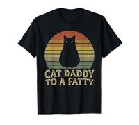 Fat Chonk Dad Funny Cat Daddy to A Fatty T-Shirt