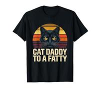 Fat Chonk Dad Funny Cat Daddy to A Fatty T-Shirt