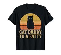 Fat Chonk Dad Funny Cat Daddy to A Fatty T-Shirt