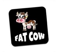 Fat Cow Funny Single Coaster