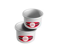 Fat Daddio's Anodized Aluminum Round Cake Pans, 2 Piece Set, 4 x 3 Inch