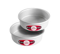 Fat Daddio's Anodized Aluminum Round Cake Pans, 2 Piece Set, 7 x 2 Inch