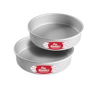 Fat Daddio's Anodized Aluminum Round Cake Pans, 2 Piece Set, 8 x 2 Inch