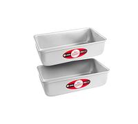 Fat Daddio's BP-5643 Anodized Aluminum Bread Loaf Pan, 9 x 5 x 2.5 inch, Set of 2, Silver