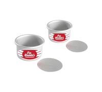 Fat Daddio's PCC-32SET 3" x 2" Round Cheesecake Pan with Removable Base Anodised Aluminium Set of 2