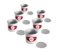 Fat Daddio's PCC-33CASE Anodized Aluminum Round Cheesecake Pans, 6 Piece Set, 3 x 3 Inch