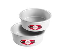 Fat Daddio's PRD-83SET Anodized Aluminum Round Cake Pans, 2 Piece Set, 8 x 3 Inch