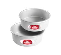 Fat Daddio's PRD-83SET Anodized Aluminum Round Cake Pans, 2 Piece Set, 8 x 3 Inch