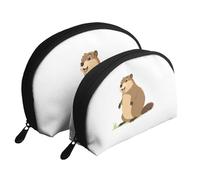 Fat Groundhog Moon Cosmetic Bag, Travel Makeup Pouch, Portable Waterproof Cosmetic Pouch for Girls Women., Fat Groundhog, One Size