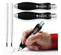 Fat Heavy Weighted Pens | Set of Two Super Big Pens Including TWO BONUS INK REFILLS | Large Wide Grip Pens Aids Writing For Those With Arthritis, Parkinson's, Carpal Tunnel & Essential Hand Tremors