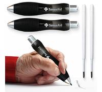 Fat Heavy Weighted Pens | Set of Two Super Big Pens Including TWO BONUS INK REFILLS | Large Wide Grip Pens Aids Writing For Those With Arthritis, Parkinson's, Carpal Tunnel & Essential Hand Tremors