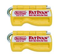 Fat Ivan The Original Fold Up Doorstop Wedge with Magnet - Yellow (2 Pack)