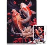 Fat Koi Fish 1000 Pieces Puzzles for Adults Playful Learning Cognitive Activity for Joyful Surprises Size 38x26cm