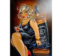 Fat Lady 5d DIY Diamond Painting Art Kits Fat Woman Drinking Leisure Life Cross Stitch Round Full Drill Embroidery for Adults Craft Gift for Relaxation and Home Wall Decor 40×50cm