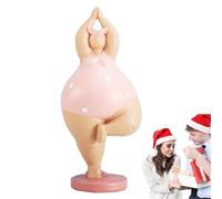 Fat Lady Yoga Sculpture - Resin Yoga Pose Statue, Female Meditation Statue | Woman Statue Yoga Creative Ornament, Curvy Woman Yoga Pose Art, Sculpture Yoga Statue Table Decoration Sculpture
