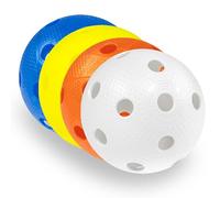 FAT PIPE Floorball & Unihockey Ball Set of 4 Competition Balls + Training Ball with IFF Certificate for Tested Quality | Made in Finland (Colour Mix)