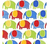 Fat Qtr Urban Zoologie Elephants On White Cotton Quilting Fabric-Robert Kaufman