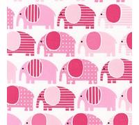 Fat Qtr Urban Zoologie Pink Elephants Cotton Quilting Fabric-Robert Kaufman