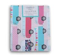 Fat Quarter 100% Cotton for Sewing Crafts - 18 x 21 Inches (Camper Vans on Pink)